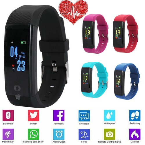fitness smart watch activity tracker womenmen kids fitbit android ios heart rate